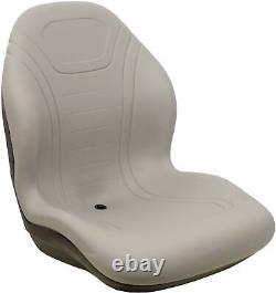 Fits Caterpillar 226 Skid Steer Bucket Seat Gray Vinyl