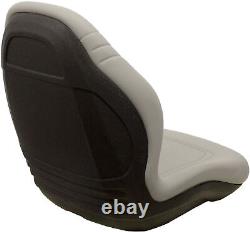 Fits Caterpillar 226 Skid Steer Bucket Seat Gray Vinyl