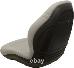 Fits Caterpillar 226 Skid Steer Bucket Seat Gray Vinyl