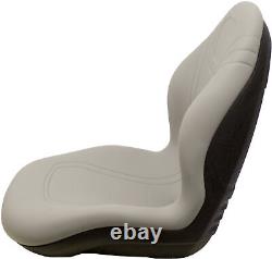 Fits Caterpillar 226 Skid Steer Bucket Seat Gray Vinyl