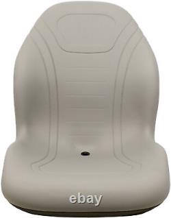 Fits Caterpillar 226 Skid Steer Bucket Seat Gray Vinyl