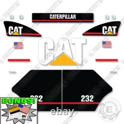 Fits Caterpillar 232 Decal Kit Skid Steer 7 YEAR OUTDOOR 3M VINYL