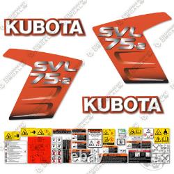 Fits Kubota SVL 75-2 Decal Kit Skid Steer Replacement Decals 7 YEAR 3M VINYL