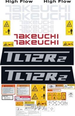 Fits Takeuchi TL12R2 Decal Kit Skid Steer 3M VINYL- FREE SHIPPIN