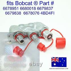 For Bobcat Hydraulic Coupler Manifold Block & Dust Caps S100 S130 S150 S160 S175