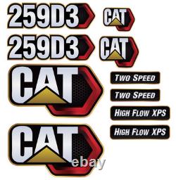 For Caterpillar CAT 259D3 Skid Steer Replacement Decal Set FREE SHIPPING