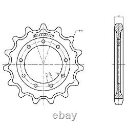 For Kubota Skid-Steer Loader SVL75 SVL75C SVL75-2 Rear Drive Sprocket
