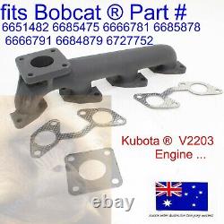 Genuine OEM Exhaust Manifold & Gaskets fits Bobcat Kubota S185 T140 5600 331 334