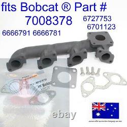 Genuine OEM Exhaust Manifold & Gaskets for Bobcat Kubota 7008378 6666781 6685878