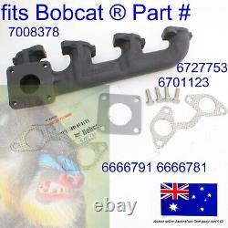 Genuine OEM Exhaust Manifold & Gaskets for Bobcat Kubota 7008378 6666781 6685878