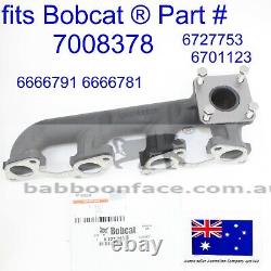 Genuine OEM Exhaust Manifold & Gaskets for Bobcat Kubota 7008378 6666781 6685878