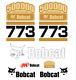 Gold Limited Edition 500k Bobcat 773 Decal Sticker Set Kit Skid Steer