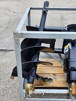 Great Bear Skid Steer Attachment Auger Post Hole Hydraulic Digger 9 12 & 18 Bit