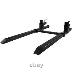 HD 2000lbs Clamp on Pallet Forks Loader Bucket Skidsteer Tractor Chain Bar