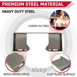 HD 3/8 Quick Tach Attachment Cut-Out Mount Plate Skid Steer Adapter For Bobcat