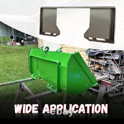 HD 3/8 Quick Tach Attachment Cut-Out Mount Plate Skid Steer Adapter For Bobcat