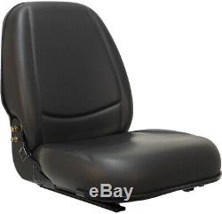 High Back Black Seat For Forklift, Skid Loader, Backhoe, Dozer, Telehandler #wl