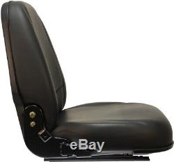 High Back Black Seat For Forklift, Skid Loader, Backhoe, Dozer, Telehandler #wl