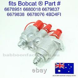 Hydraulic Coupler Manifold Block & Dust Caps for Bobcat S185 S205 S220 S250 S300