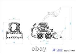 In Stock LESU 1/14 Aoue-LT5H Wheeled Skid-Steer RC Hydraulic Loader With Sound