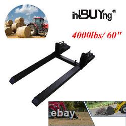 Intbuying 4000lbs 60 Tractor Pallet Forks Skid Steer Loader Bucket Clamp Forks