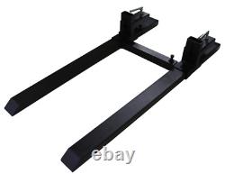 Intbuying 4000lbs 60 Tractor Pallet Forks Skid Steer Loader Bucket Clamp Forks