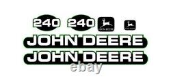 John Deere 240 Skid Steer Loader Equipment Decals Stickers Emblem Tracks