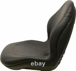 John Deere Skid Steer Black Bucket Seat Fits 240 250 315 328D 332 7775 ETC