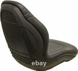 John Deere Skid Steer Black Bucket Seat Fits 240 250 315 328D 332 7775 ETC