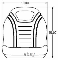 John Deere Skid Steer Black Bucket Seat Fits 240 250 315 328D 332 7775 ETC