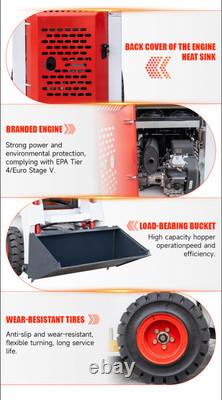 Kubota D1105 1.4-Ton Skid-Steer Loader with 25/35 HP & 3-in-1 Attachment, EPA Di