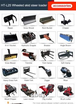 Kubota D1105 1.4-Ton Skid-Steer Loader with 25/35 HP & 3-in-1 Attachment, EPA Di