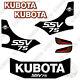 Kubota Ssv75 Decal Kit Skid Steer Replacement Decals (ssv 75) 7 Year Vinyl