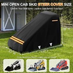 Mini Open Cab Skid Steer Loader Cover, 420D Waterproof All-Weather Protection
