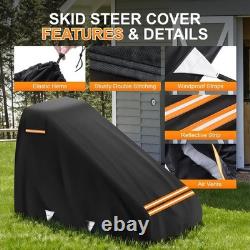 Mini Open Cab Skid Steer Loader Cover, 420D Waterproof All-Weather Protection