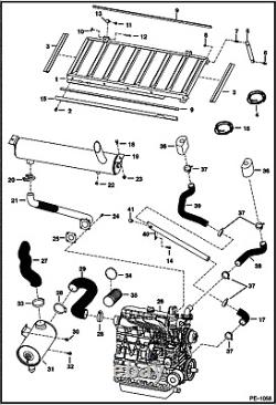 Muffler 7100840 Flex Exhaust 6701151 Gasket for Bobcat 751 753 763 773 7753 T140