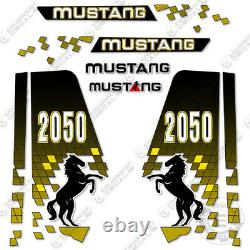 Mustang 2050 Decal Kit Skid Steer Replacement Stickers 3M Vinyl