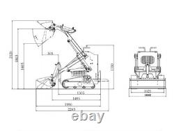 NEW 1829.84Ibs Mini Skid Steer Track Loade B&S 13.5HP Gas EPA Engine