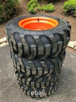 NEW 23X8.50-12 XD2010 FOAM FILLED Skid Steer Tires/Rims for Bobcat 453,463, S70