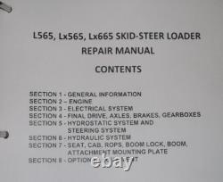 NEW HOLLAND L565 Lx565 LX665 SKID STEER SERVICE SHOP REPAIR MANUAL BOOK