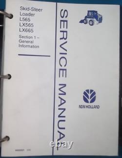 NEW HOLLAND L565 Lx565 LX665 SKID STEER SERVICE SHOP REPAIR MANUAL BOOK OEM