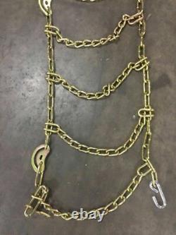 NEW SKID STEER 10-16.5 7MM TIRE CHAINS (Pair Of 2 Chains)