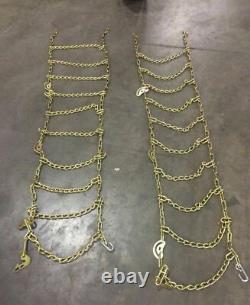 NEW SKID STEER 10-16.5 7MM TIRE CHAINS (Pair Of 2 Chains)