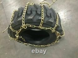 NEW SKID STEER 12-16.5 7MM TIRE CHAINS (Pair Of 2 Chains)