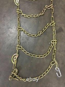 NEW SKID STEER 12-16.5 7MM TIRE CHAINS (Pair Of 2 Chains)