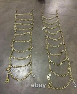 NEW SKID STEER 12-16.5 7MM TIRE CHAINS (Pair Of 2 Chains)