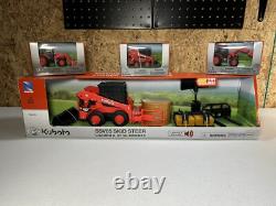 NewRay Kubota Skid Steer Loader & Attachments Model 118, Model Tractor & Skid