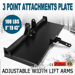 New 3 Point Attachment Adapter Skid Steer trailer hitch front loader Bobcat Des