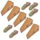 New 5 Piece Set X290 Bucket Teeth K290s Spring Flex Pin For Skid Steer Excavator