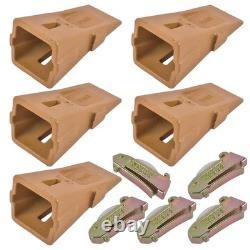 New 5 Piece Set X290 Bucket Teeth K290S Spring Flex Pin for Skid Steer Excavator